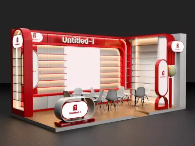 Exhibition Booth Design 3x6m Height 3m 3D model