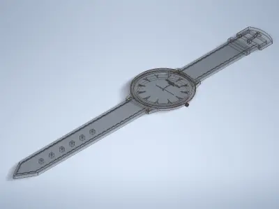 Kenneth Cole watch 3D CAD Model Low-poly 3D model