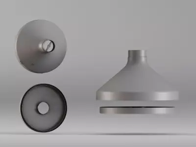001670 Fireplace Cone and Components High-Resolution 3D Scan 3D print model