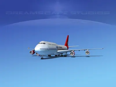 Boeing 747-8I Virgin Atlantic 3D model