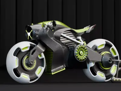 Sci-Fi Cyber Bike 3D model