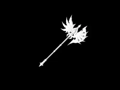 Legendary Axe Low-poly 3D model