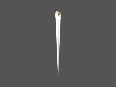 Cartoon Needle v1 001 Low-poly 3D model