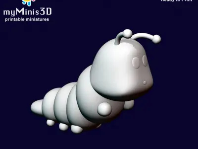 Cute Robot with a Caterpillar Miniature 3D print model
