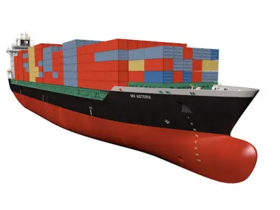 Container vessel 3D model