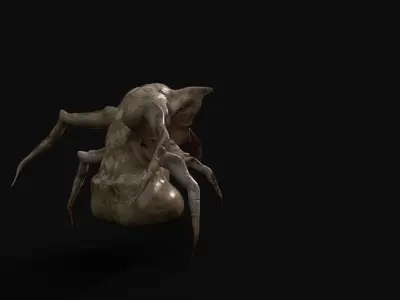 bloody monster  character creature insect  Low-poly 3D model