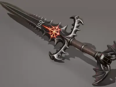 DVL3DStudio BatHead Sword Low Poly Fantasy Game Ready Low-poly 3D model