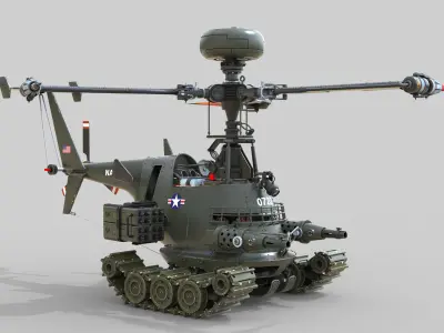 AeroViper VT 0723  Hybrid Assault HeliTank 3D model