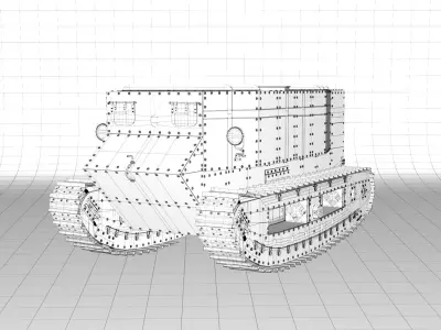 Little Willie WW1 Tank 1915 3D model