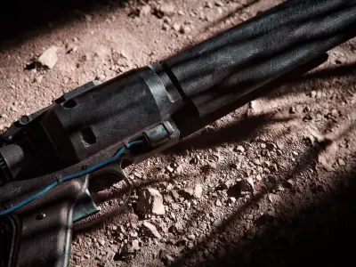 Industrial Sci-Fi Revolver - ARC Anvil Inspired Low-poly 3D model