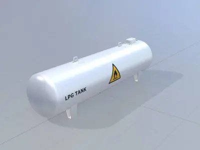 Industrial Gas Tank Low-poly 3D model purchase