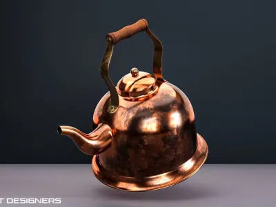 Traditional Tea Kettle 3D Model 3D model