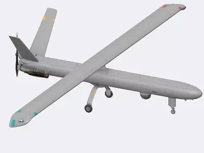 Hermes 450 Low-poly 3D model purchase
