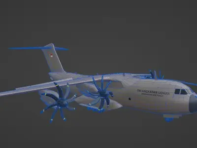 Military Airbus A400M 3D model