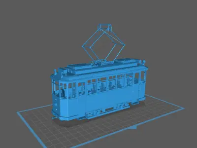 German Tram 1-72 Scale Highly Detailed Historical Model 3D model