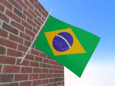 Flag of Brazil 3D model