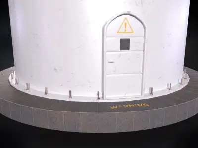 Wind Turbine Low-poly 3D model get