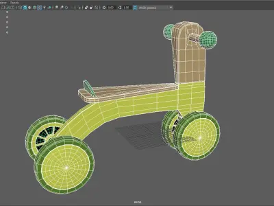 Tricycle for Kids Low-poly 3D model purchase