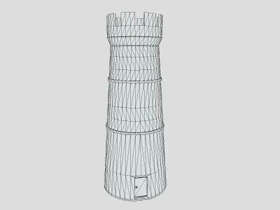 Medieval Castle Module 01 Low Poly PBR Realistic Low-poly 3D model