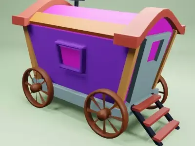 Queen vehicle Low-poly 3D model