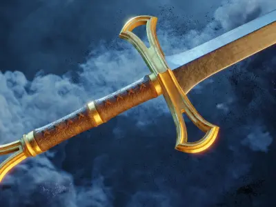 Knight Errants Sword Low-poly 3D model