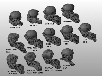 CHIBI-TECH SD - ASHLEY MK IV HATCH GUNNER 3D print model
