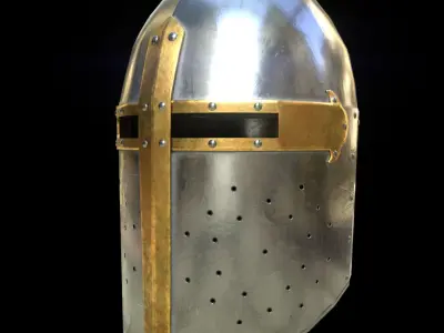 Sugarloaf Helmet Low-poly 3D model