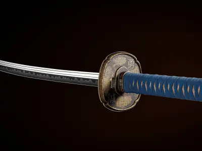 Katana Real Time Game ready  Low-poly 3D model