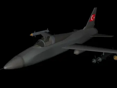 F16 Typec Jet Low-poly 3D model