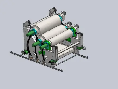 HORI INCLINED CALENDER ASSEMBLY 1600 RF 3D model