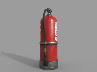 Old Pbr Fire Extinguisher Low-poly 3D model