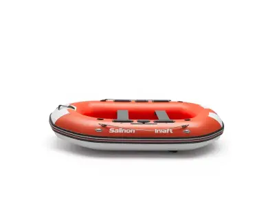 Orange Inflatable Boat model pack Low-poly 3D model