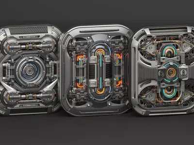 Sci Fi Kitbash Mega Elements 4 - Spaceship Panels 3D model