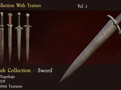 Swords pack Low-poly 3D model