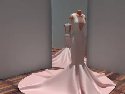 Wedding dress 3D model shop