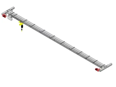 10-Ton Industrial Overhead Crane - Puente Grua 10ton 3D model