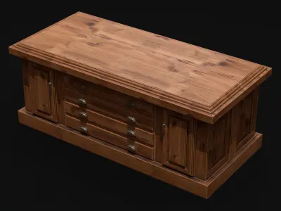Crafting Table Low-poly 3D model