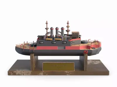 Model Ship steam 3D model