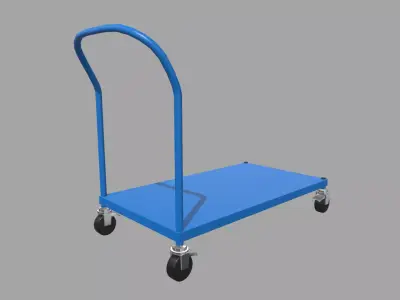 Cart Platform 01 Low-poly 3D model
