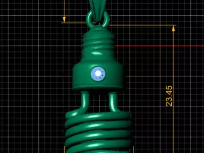 spiral coil pendant 3d printable model  3D print model