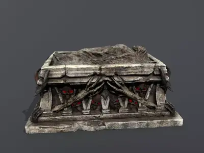 king grave Low-poly 3D model