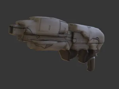 Sci Fi Gun Low-poly 3D model buy