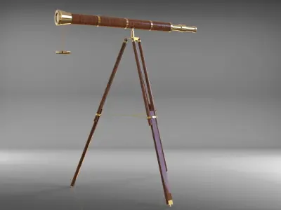 telescope antique 3D model