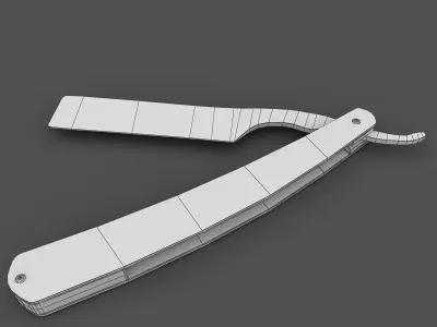 straight razor 3D model