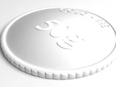 Goldcoin 50gram 3D model