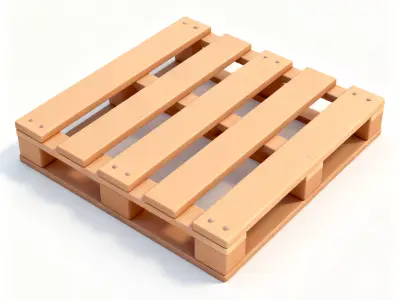 Stylized Industrial Wooden Pallet 3D Model 3D Model Low-poly 3D model