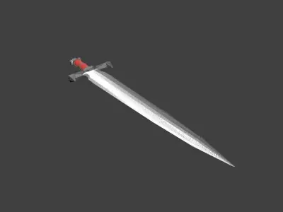 Steel sword 3D model purchase