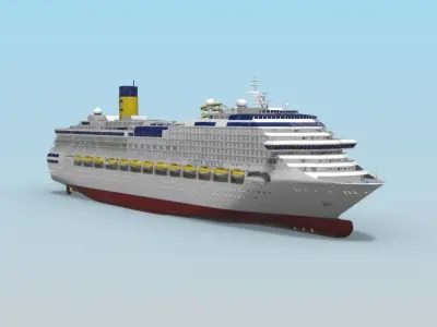 COSTA SERENA cruise ship printable model 3D print model