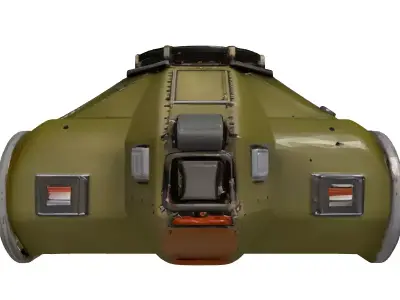 Futuristic Armored Ground Reconnaissance Vehicle Low-poly 3D model