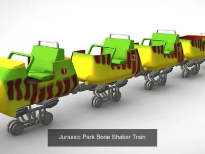 Jurassic Park Bone Shaker Collection 3D Model Pack